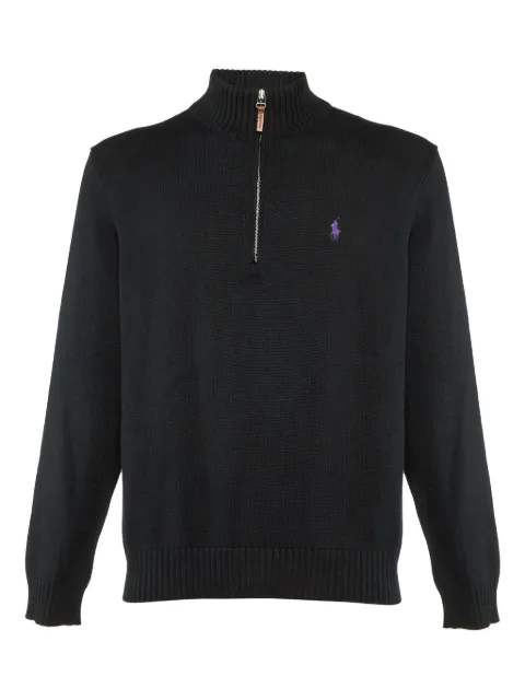 Polo Ralph Lauren Vintage Pre-owned zip-neck ribbed jumper
