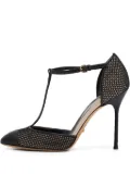 Sergio Rossi Vintage Pre-Owned T-strap stiletto pumps - Black