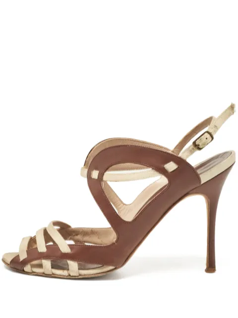 Manolo Blahnik Pre-owned 100mm cut-out strappy sandals