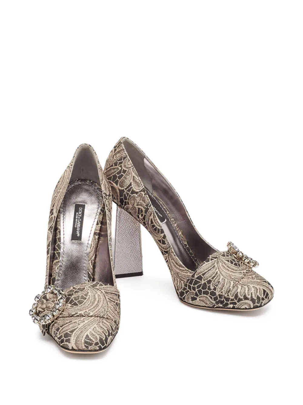 Dolce & Gabbana Pre-Owned 100mm jacquard floral crystal pumps | Image 2