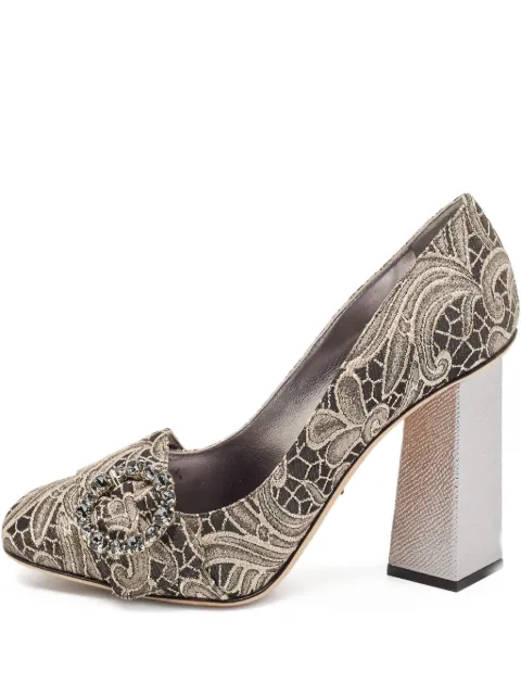 Dolce & Gabbana Pre-Owned 100mm jacquard floral crystal pumps