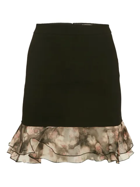 Elisabetta Franchi pre-owned floral print-hem ruffled mini skirt