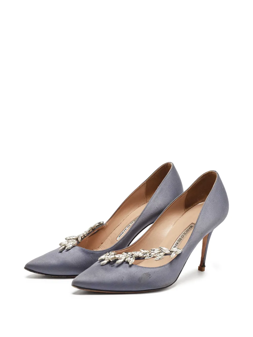 Manolo Blahnik 90mm satin pointed-toe pumps | Image 2