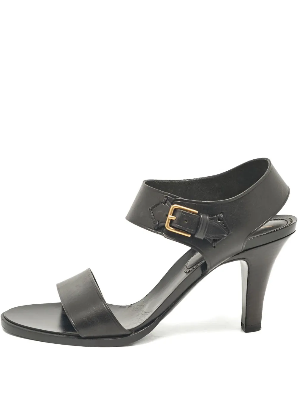 80mm leather buckled sandals