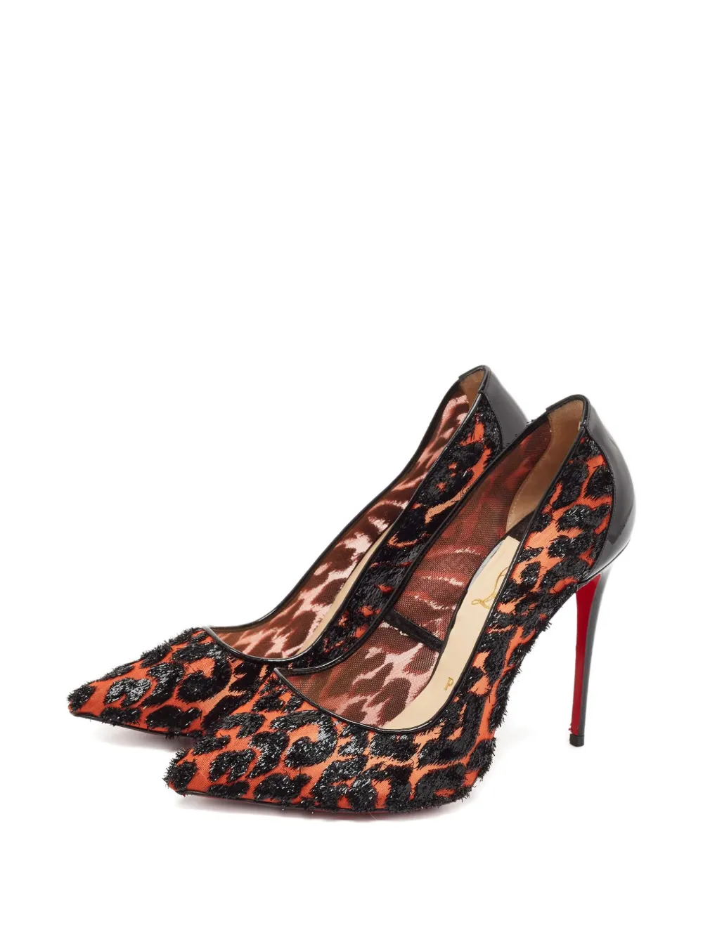 Christian Louboutin Pre-Owned 2024 110 mm mesh pumps - Zwart