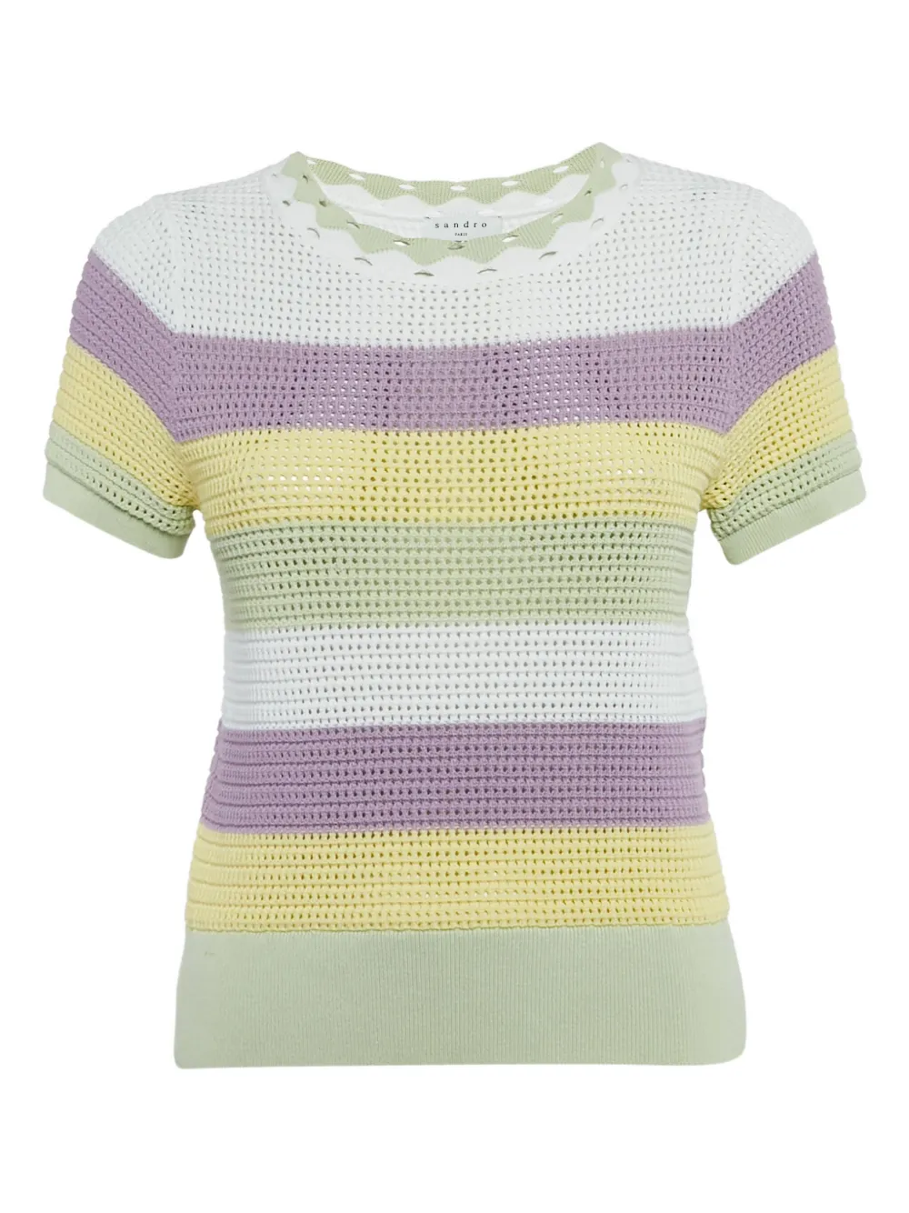Pre-owned Sandro Striped Knit Top