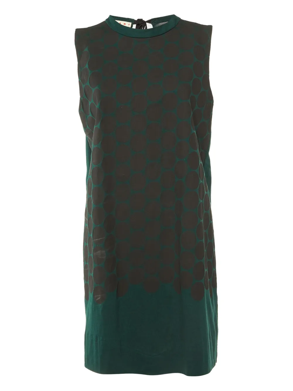 Pre-owned Marni Polka-dot Sleeveless Dress In Green