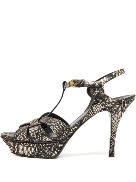 Saint Laurent Pre-Owned 2024 Tribute patent leather platform sandals
