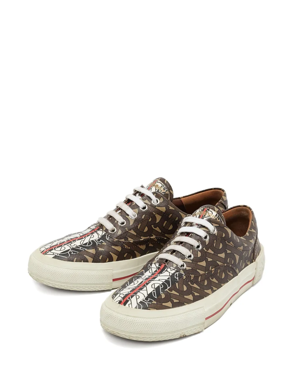 Burberry Pre-Owned monogram canvas sneakers | Image 2