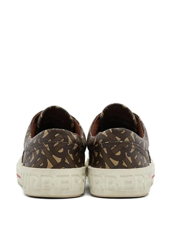 Burberry Pre-Owned Monogram Canvas Sneakers Brown FARFETCH BE