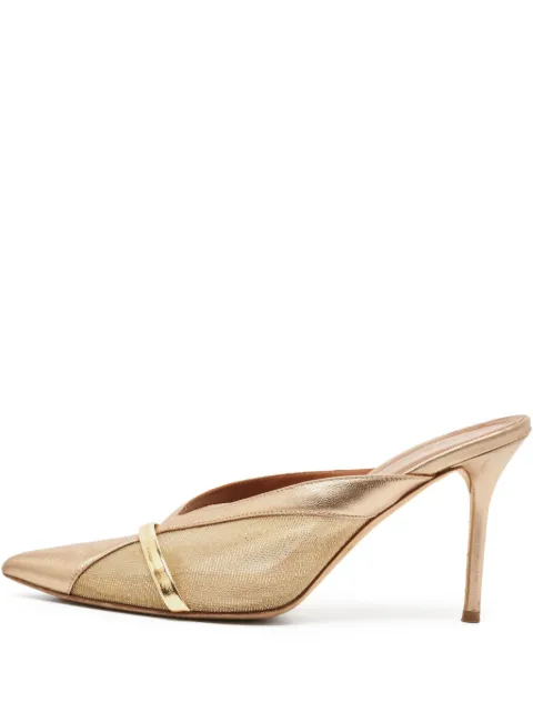 Malone Souliers 90mm metallic pointed-toe mules