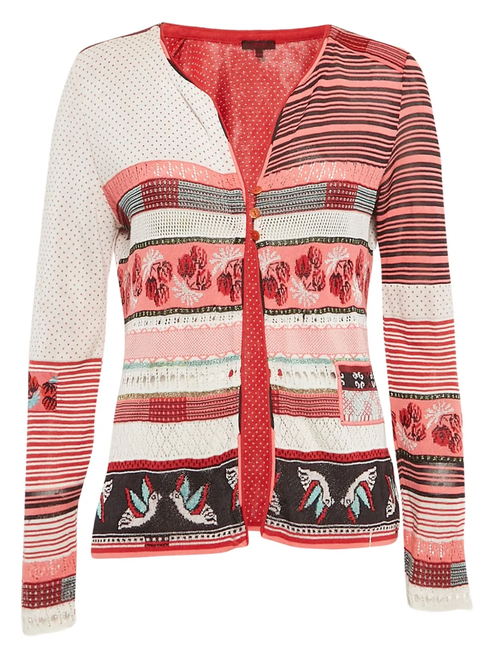 Kenzo Pre-Owned patterned button-up cardigan | Red | Image 1