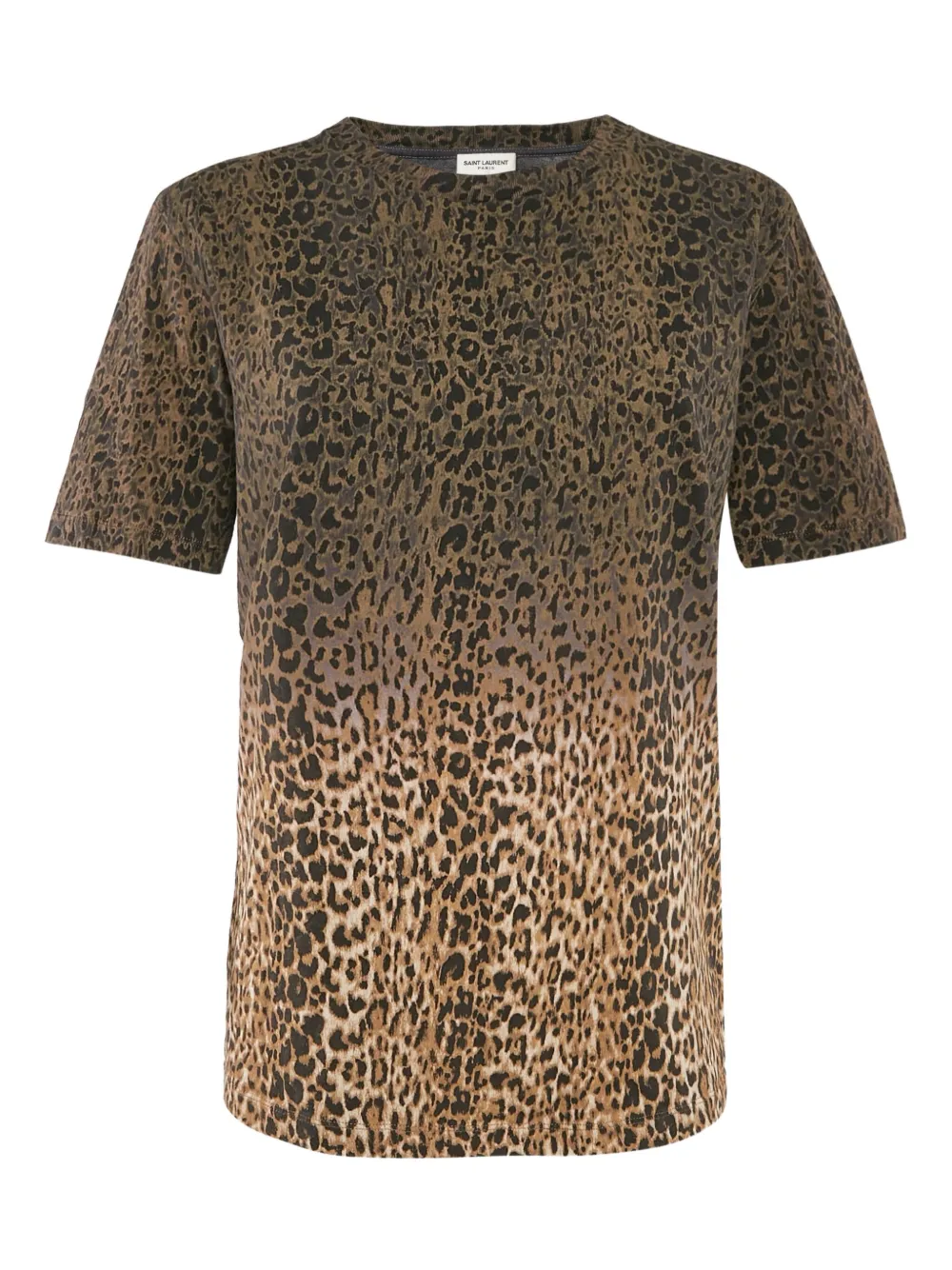 Saint Laurent Pre-Owned playera con animal print | marrón | Image 1