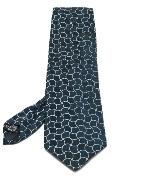 Giorgio Armani Pre-Owned geometric-motif silk tie