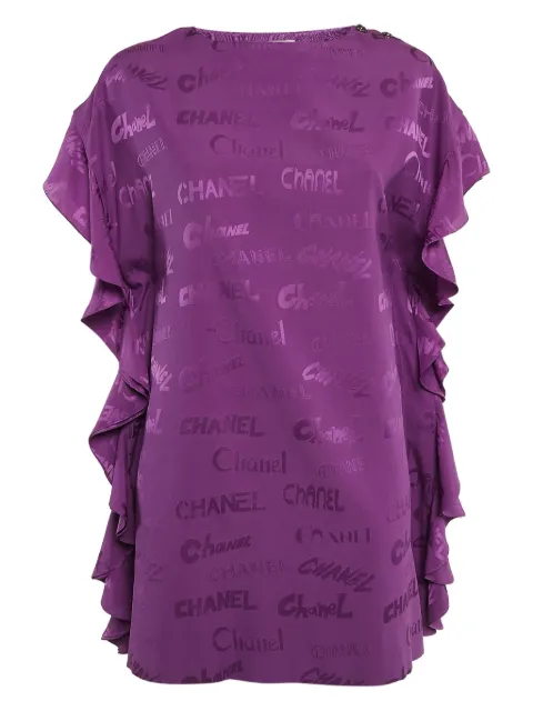 CHANEL Pre-Owned logo-jacquard mini dress
