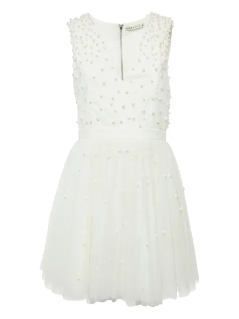 alice + olivia pre-owned pearl-embellished dress