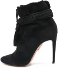 Aquazzura pre-owned 110mm tassel-embellished ankle boots - Black