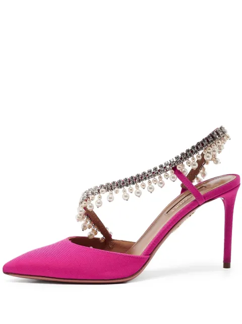 Aquazzura pre-owned 85mm Exquisite slingback pumps