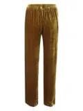 Bianco Levrin velvet elasticated-waist trousers - Yellow
