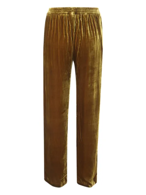 Bianco Levrin velvet elasticated-waist trousers