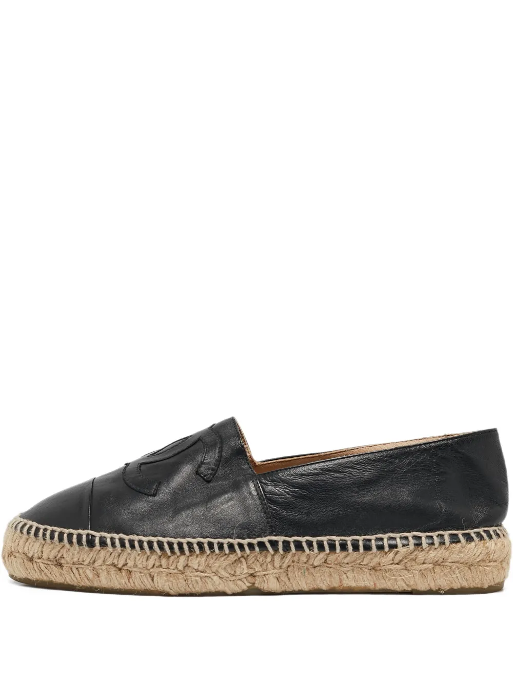CHANEL Pre-Owned leather espadrilles | Black | Image 1