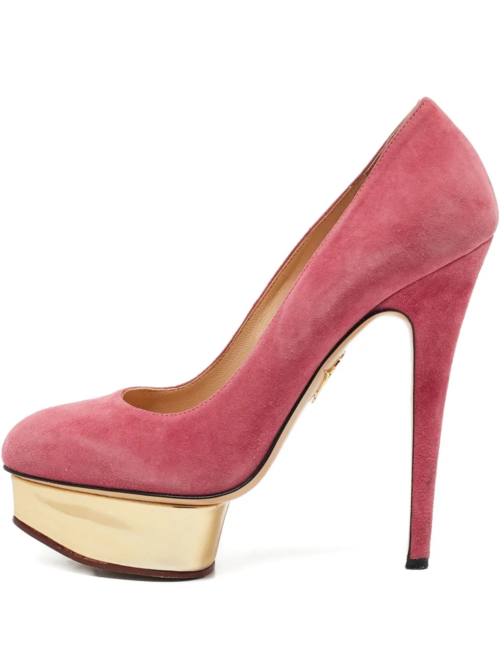 Charlotte Olympia pre-owned 150mm suede platform pumps - ピンク Charlotte Olympia pre-owned 150mm suede platform pumps - ピンク