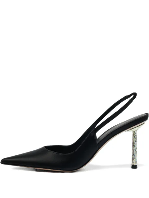 Le Silla slingback crystal-heel pumps