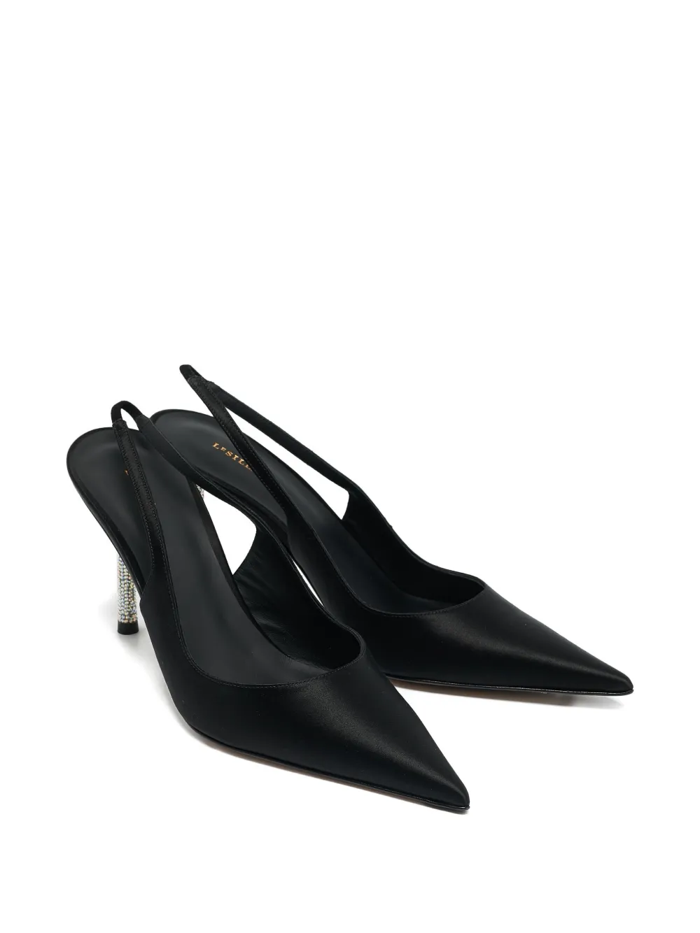 Le Silla Slingback pumps met kristallen hak - Zwart
