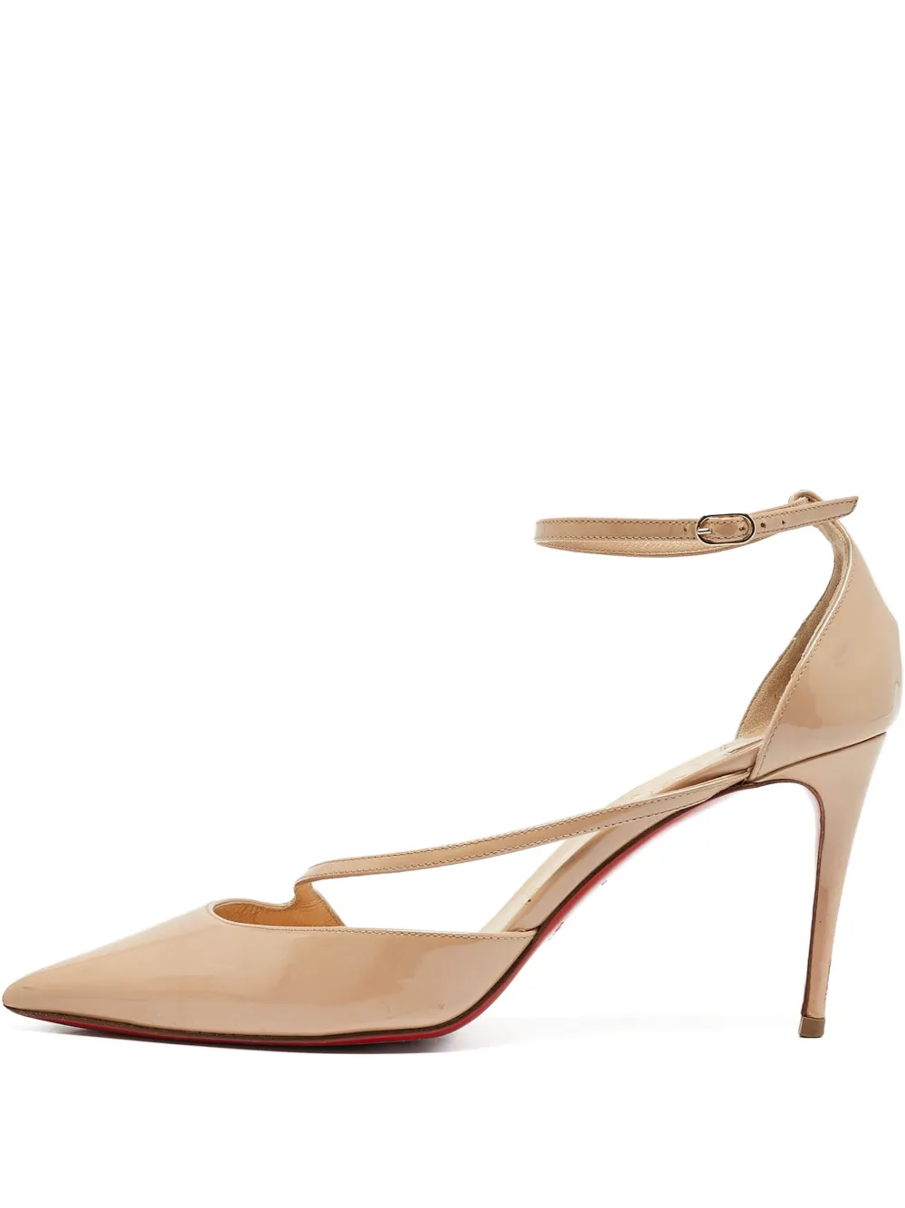 Christian Louboutin Pre-Owned Fliketta pointed-toe ankle-strap pumps | Neutrals | Image 1