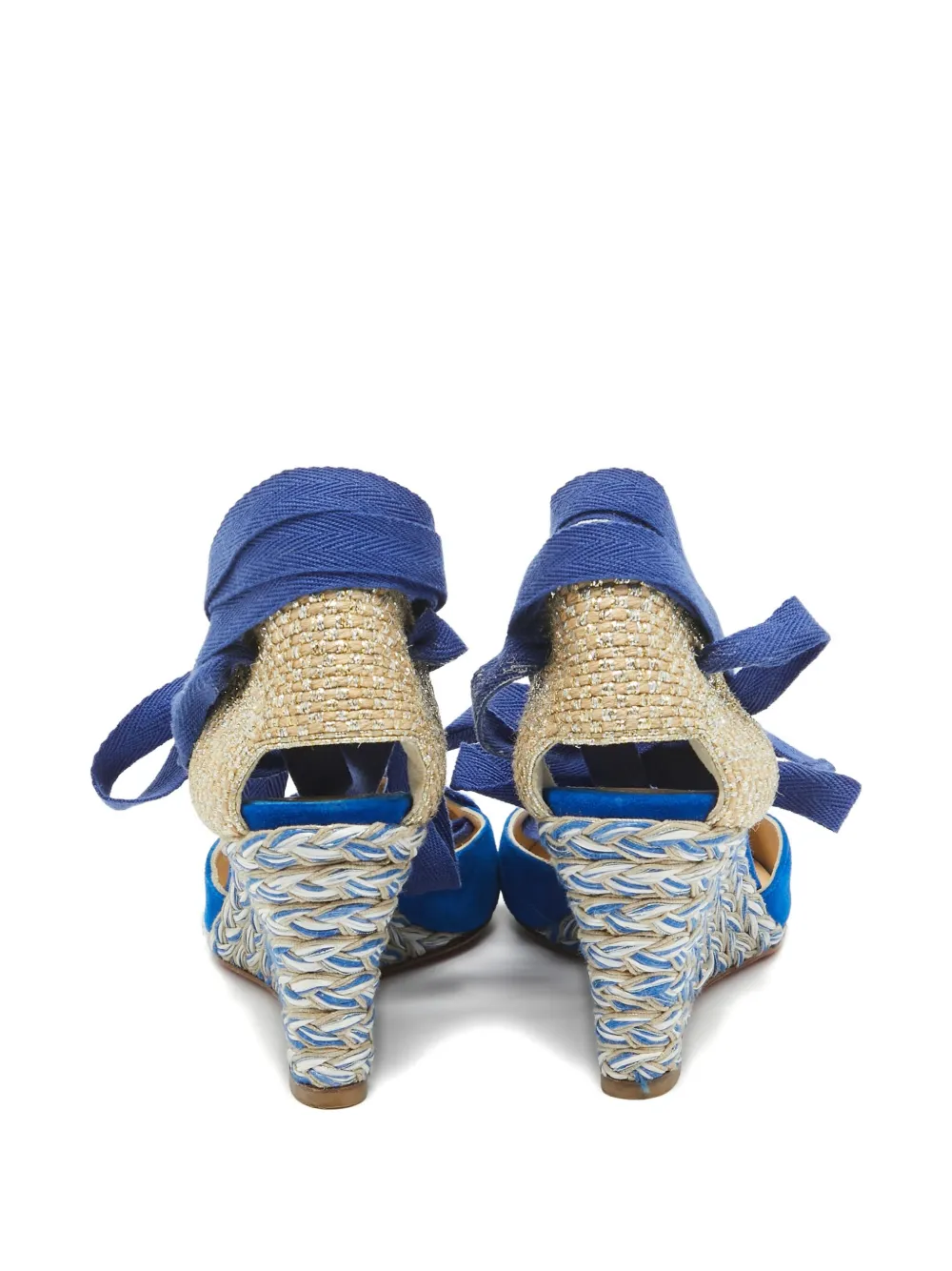 Pre-owned Christian Louboutin Suede Wedge Pumps