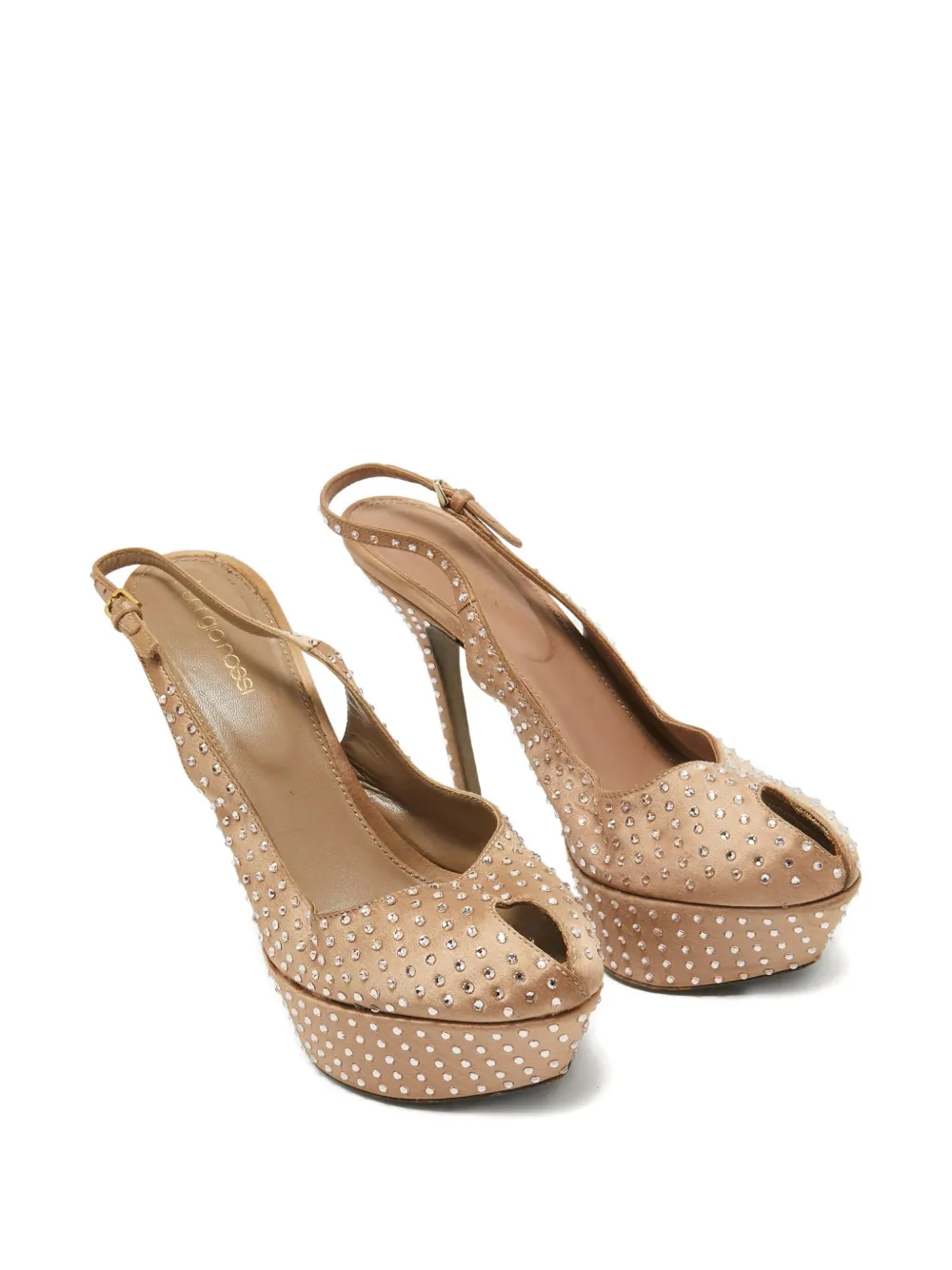 Sergio Rossi Vintage pre-owned 145mm crystal-embellished slingback pumps | Heeled Sandals | Image 2