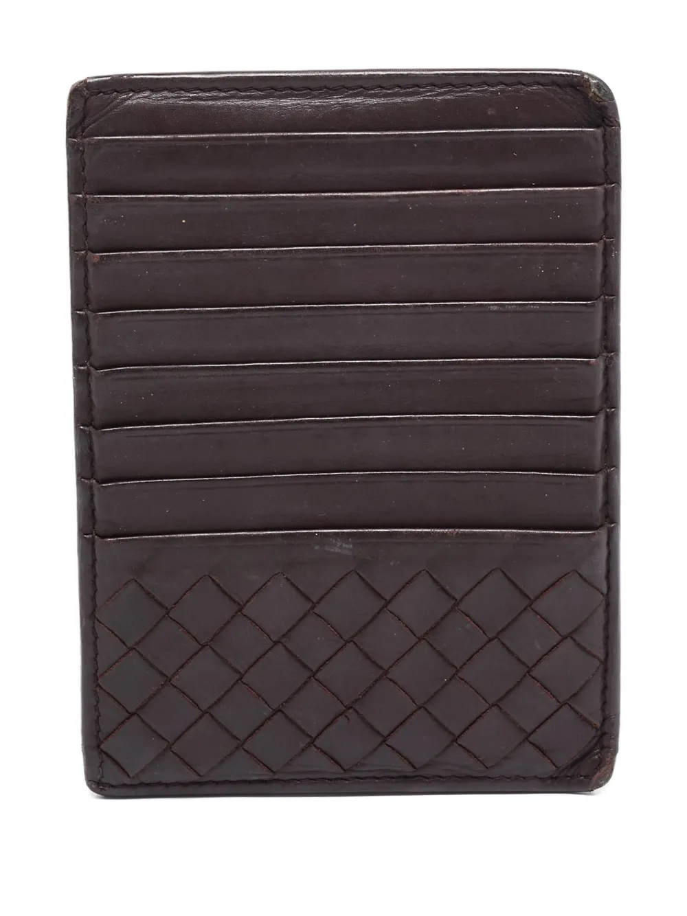 Bottega Veneta Pre-Owned Intrecciato card holder | Red | Image 1