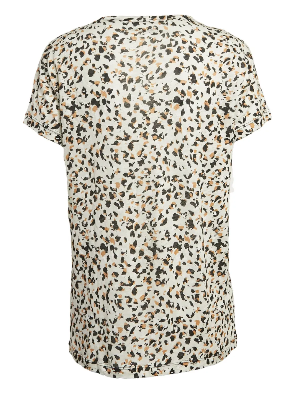 Pre-owned Zadig & Voltaire Leopard-print Peach T-shirt In Neutral