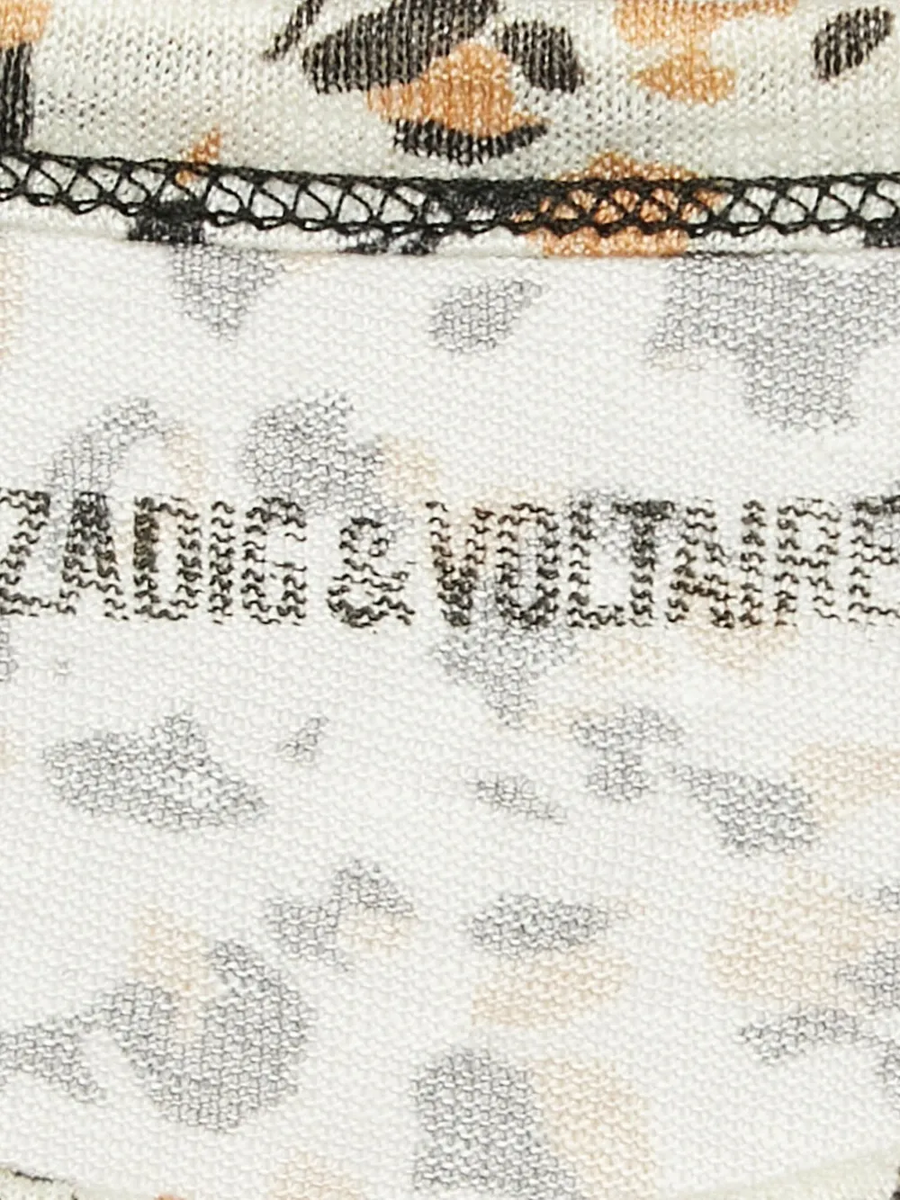 Pre-owned Zadig & Voltaire Leopard-print Peach T-shirt In Neutral