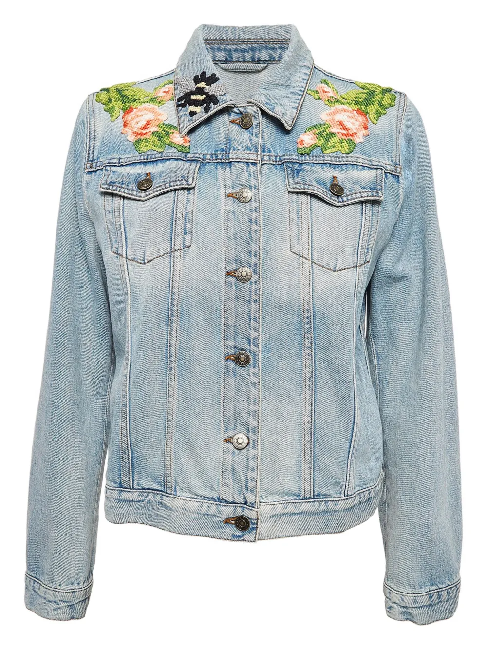 Gucci Pre-Owned タイガー デニムジャケット - ブルー Gucci Pre-Owned タイガー デニムジャケット - ブルー