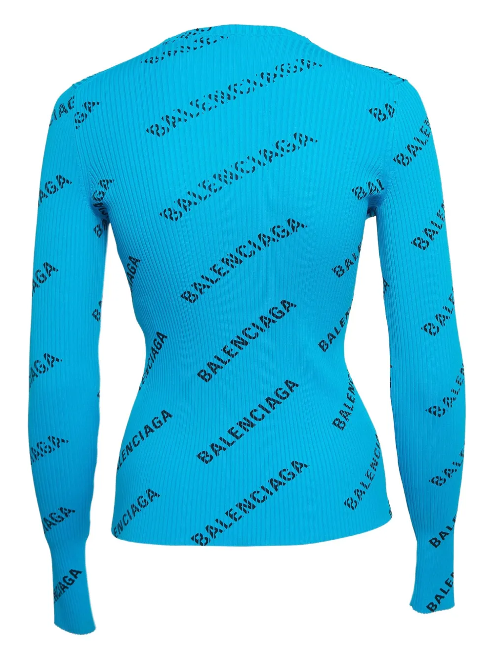 Balenciaga Pre-Owned logo-print ribbed T-shrit | Image 2