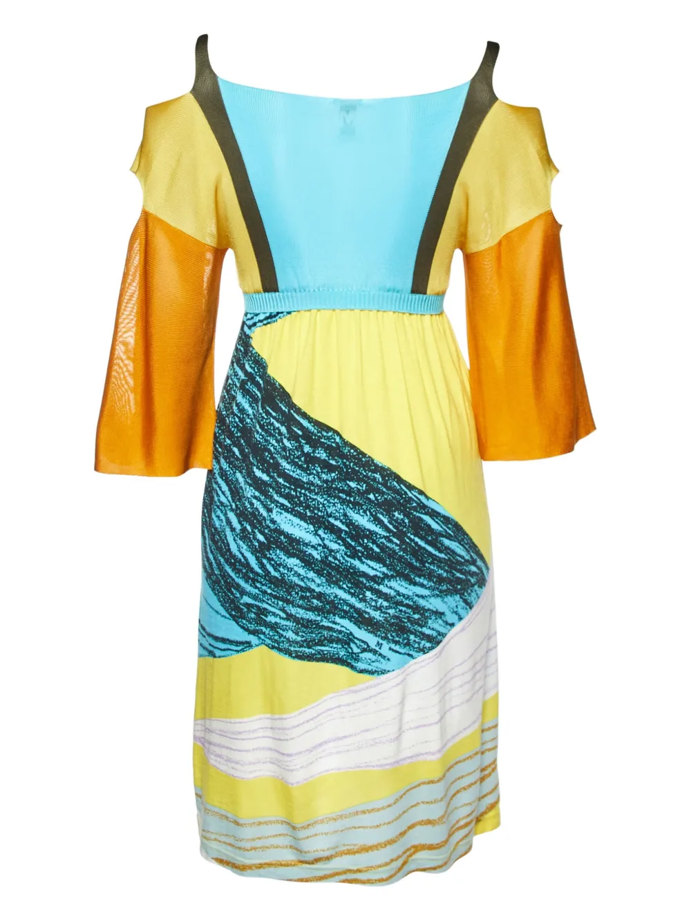 Missoni Pre-Owned Midi-jurk met colourblocking - Blauw