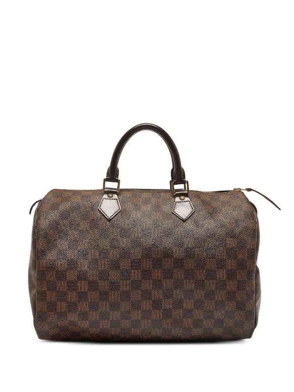 Louis Vuitton Pre-Owned Speedy 35 Damier Ebène Tote Bag Brown FARFETCH IN