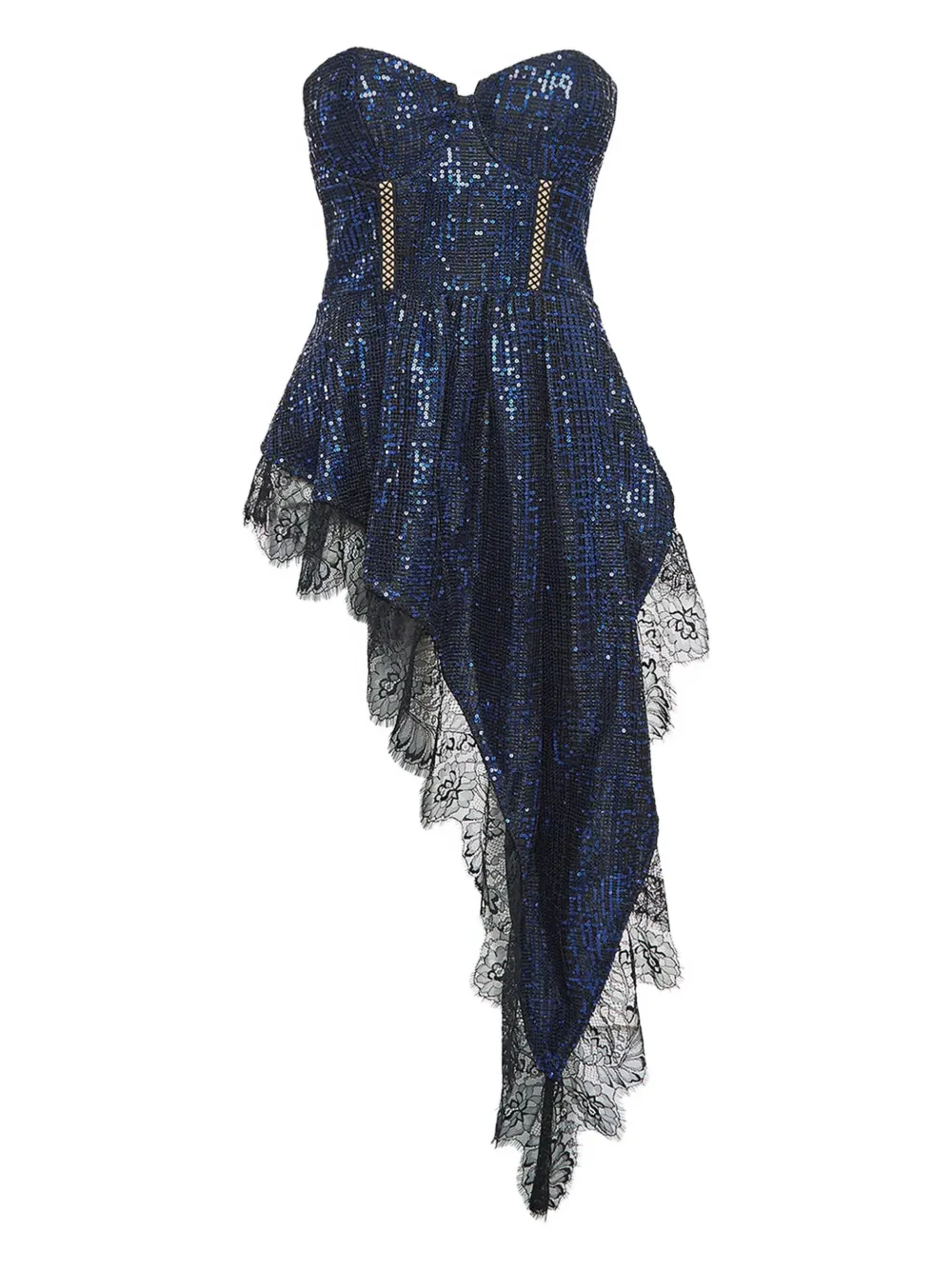 Self-Portrait 2019 Sequins Lace top | Blue | Image 1