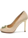 Charlotte Olympia pre-owned 110mm embellished stiletto pumps - Neutrals
