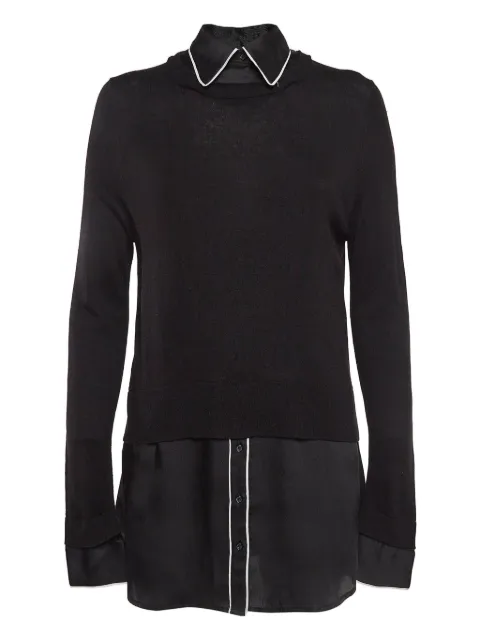 SANDRO pre-owned layered classic-collar shirt