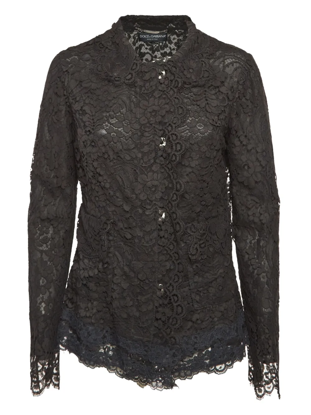 Dolce & Gabbana Pre-Owned chamarra con encaje floral | negro | Image 1