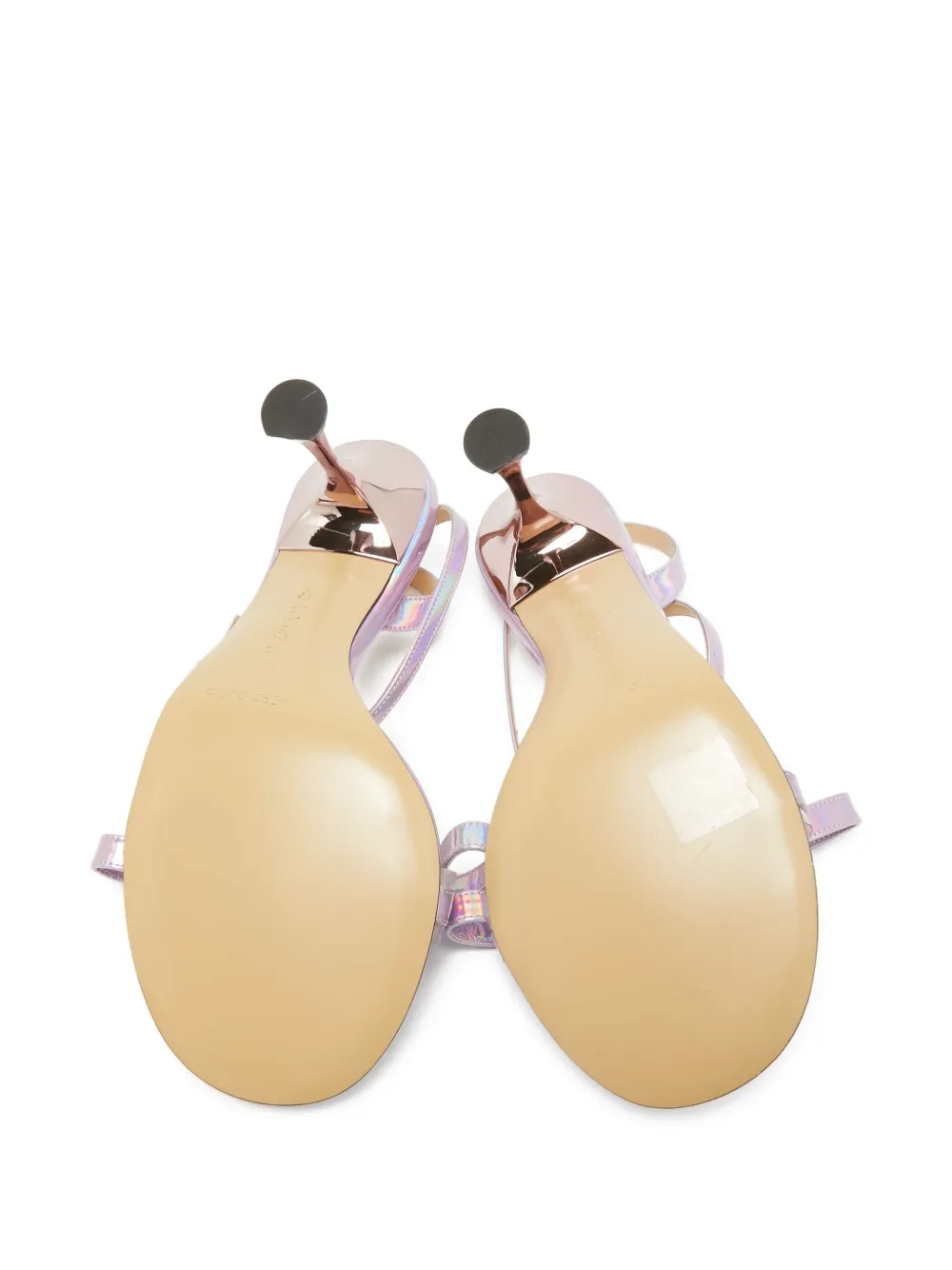 Pre-owned Mach&mach 90mm Iridescent Sandals