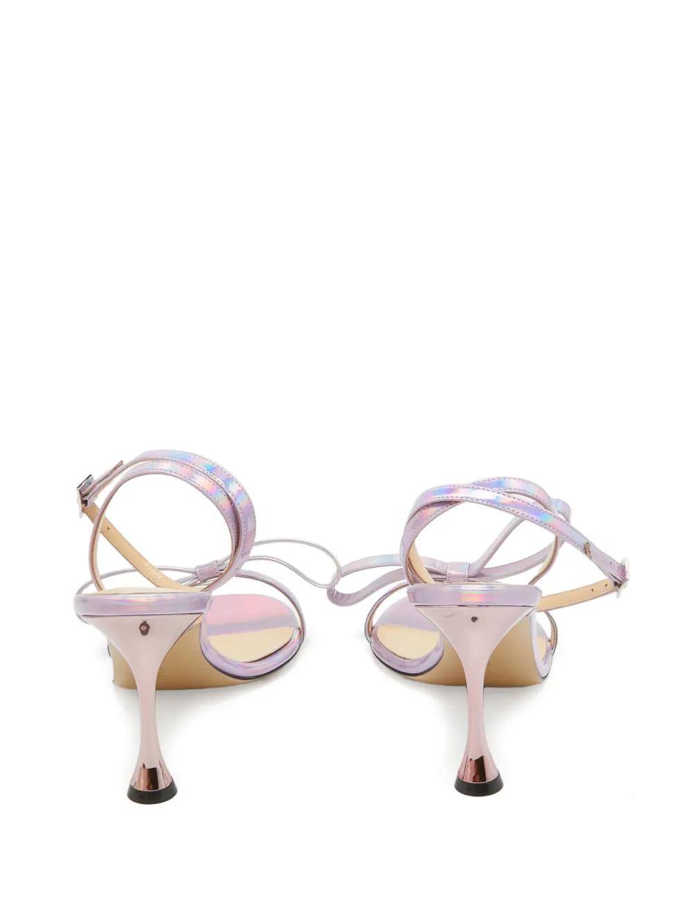 Pre-owned Mach&mach 90mm Iridescent Sandals