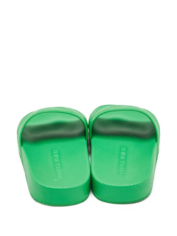 Bottega Veneta Pre-Owned diamond-pattern Slides | Green | FARFETCH
