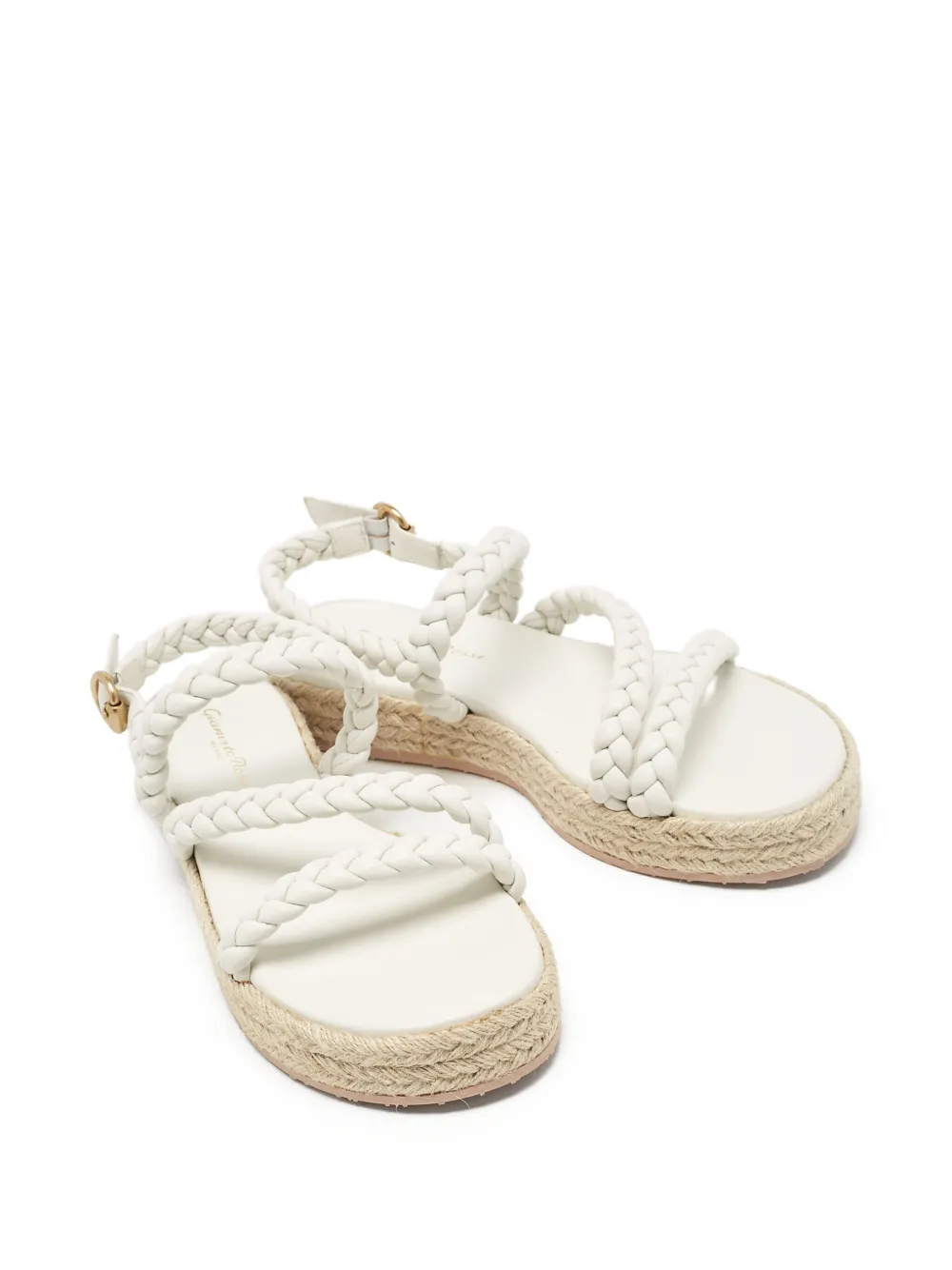 Gianvito Rossi Pre-owned 30 mm gevlochten sandalen - Wit