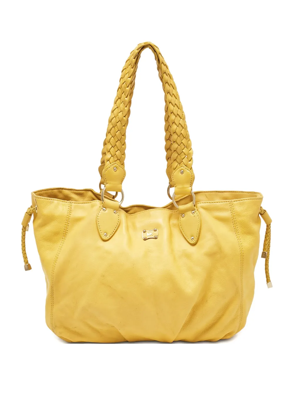 Michael Kors Vintage プレオウンド レザーハンドバッグ - イエロー Michael Kors Vintage プレオウンド レザーハンドバッグ - イエロー