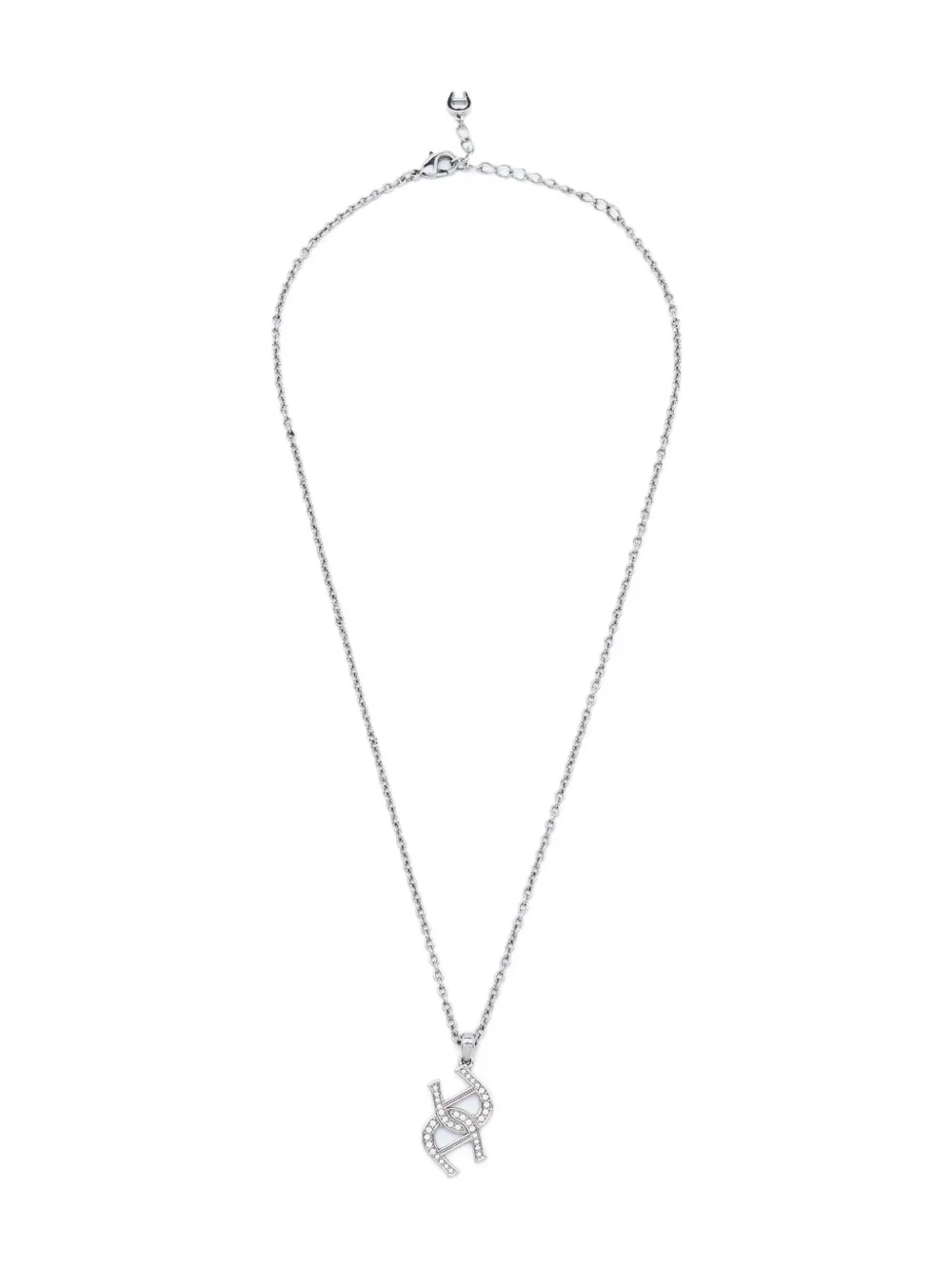 Aigner Vintage 2024 pre-owned crystal horseshoe necklace | Silver | Image 1