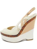 Gucci Pre-Owned 140mm platform wedge sandals - Neutrals