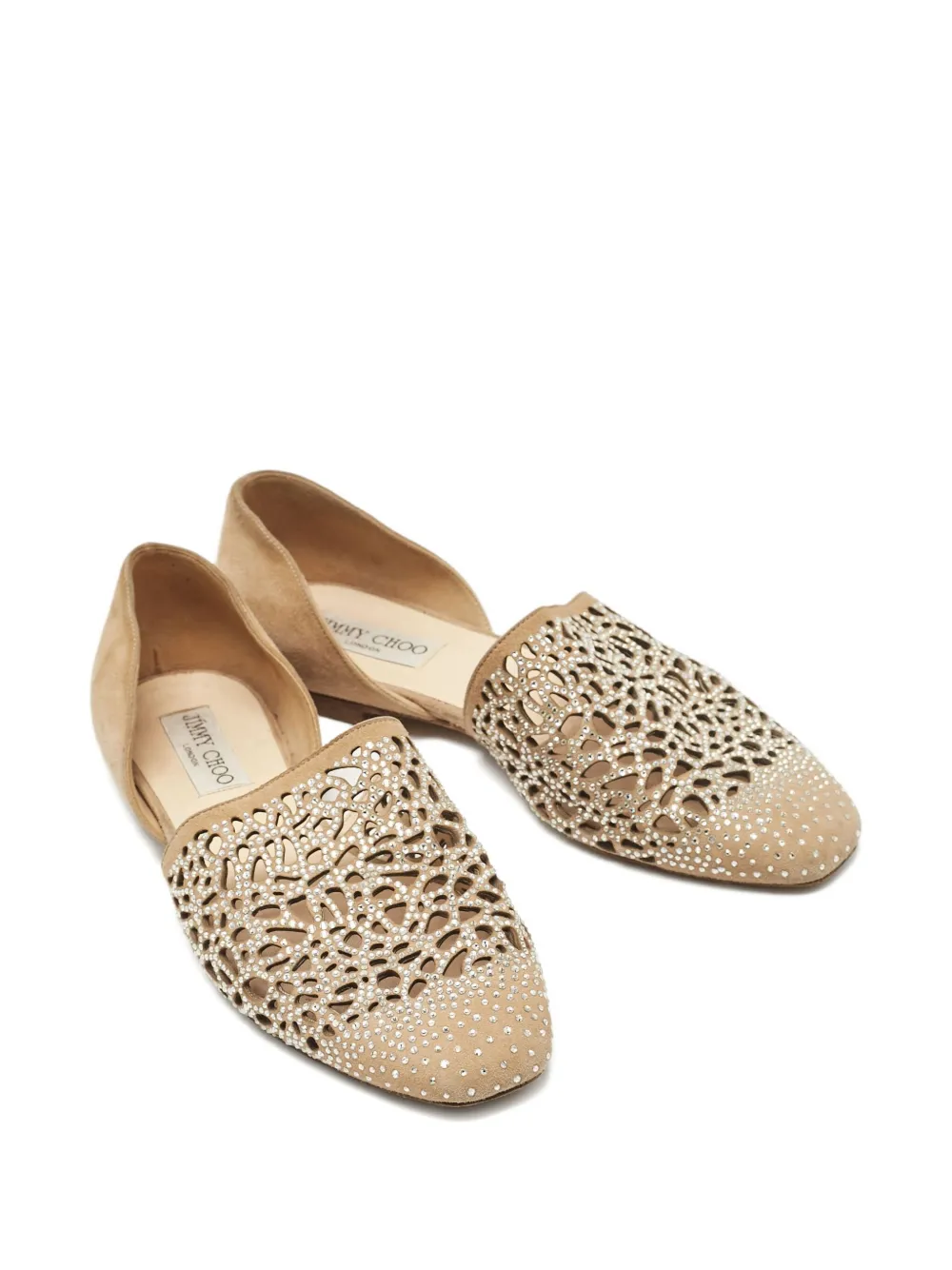 Jimmy Choo Pre-Owned Globe crystal-embellished ballet flats | Image 2